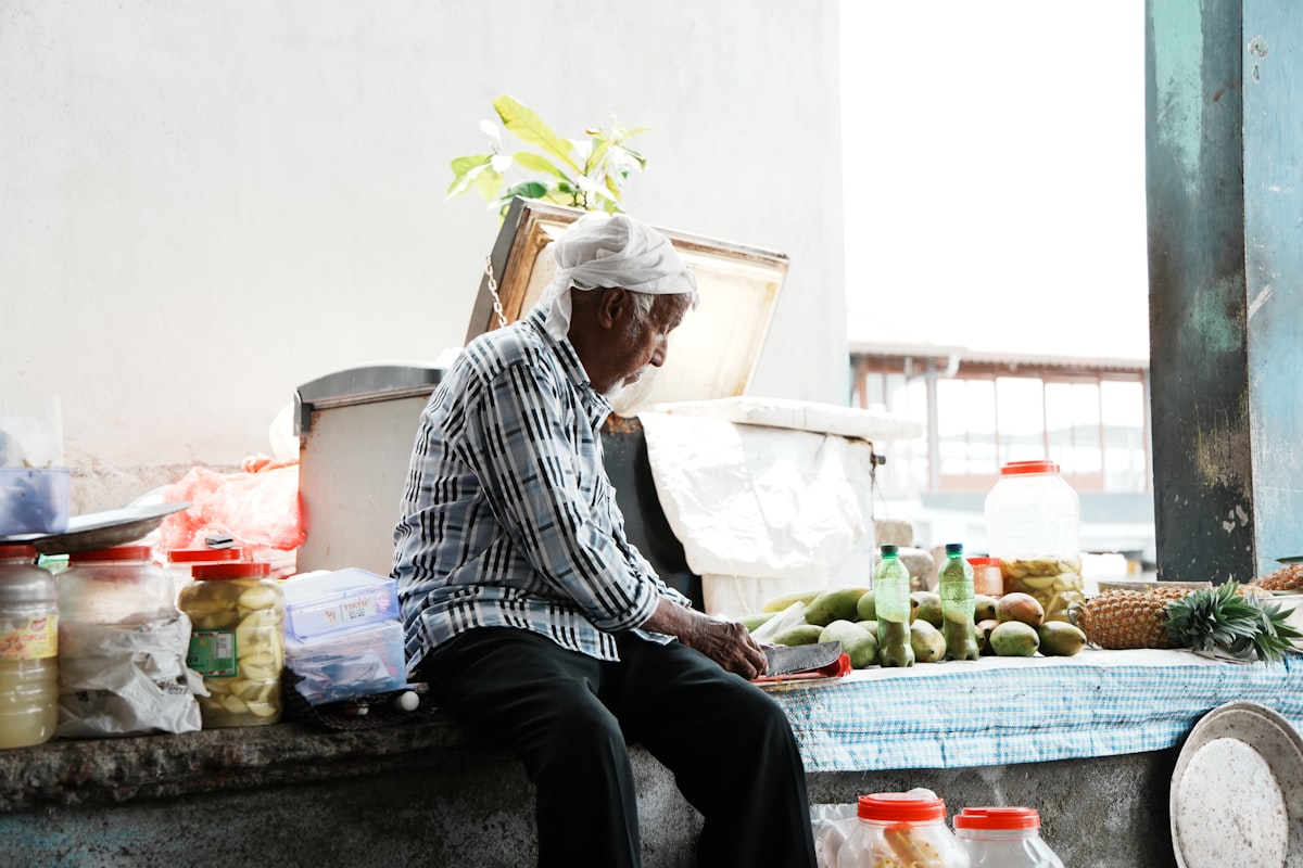 Older man enjoying nutritious meal